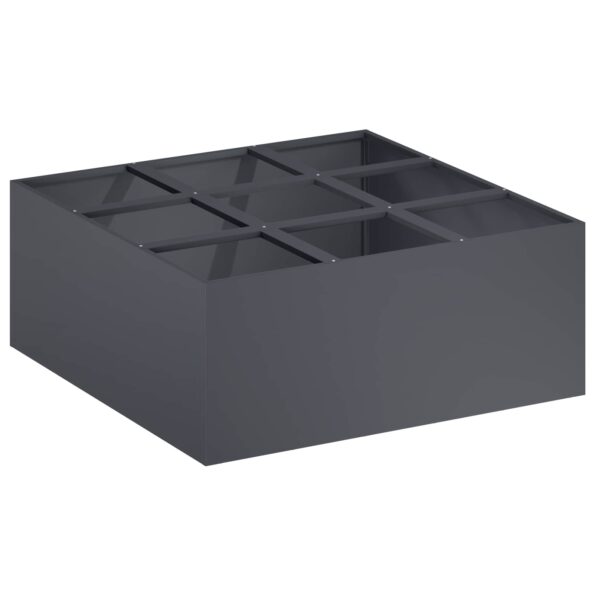vidaXL Záhradný kvetináč Antracitová 100 x 100 x 50 cm – Obrázok 2