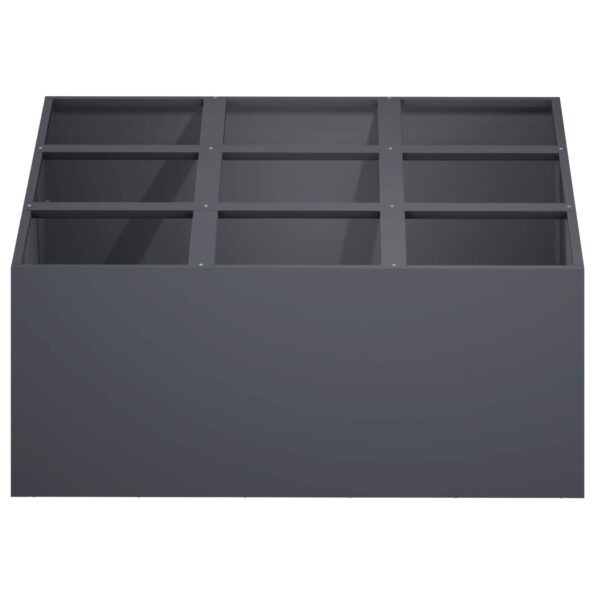vidaXL Záhradný kvetináč Antracitová 100 x 100 x 50 cm – Obrázok 3