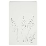 vidaXL Záhradný kvetináč Biela 50 x 30 x 75 cm Studený valcovaný oceľ – Obrázok 4