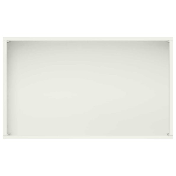 vidaXL Záhradný kvetináč Biela 50 x 30 x 75 cm Studený valcovaný oceľ – Obrázok 5