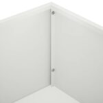 vidaXL Záhradný kvetináč Biela 50 x 30 x 75 cm Studený valcovaný oceľ – Obrázok 6