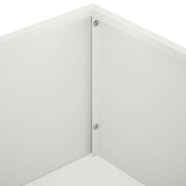 vidaXL Záhradný kvetináč Biela 50 x 30 x 75 cm Studený valcovaný oceľ – Obrázok 6