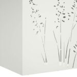 vidaXL Záhradný kvetináč Biela 50 x 30 x 75 cm Studený valcovaný oceľ – Obrázok 7