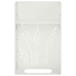 vidaXL Záhradný kvetináč Biela 50 x 30 x 75 cm Studený valcovaný oceľ – Obrázok 8