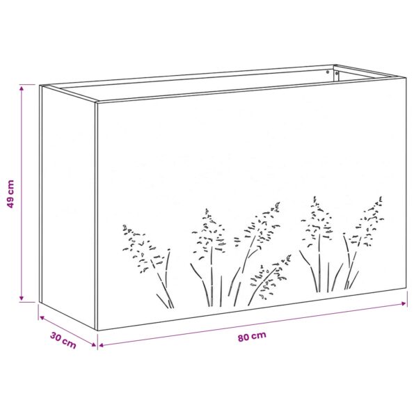 vidaXL Záhradný kvetináč Olivovo zelená 80 x 30 x 49 cm – Obrázok 10