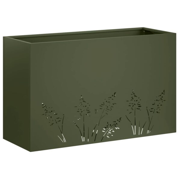 vidaXL Záhradný kvetináč Olivovo zelená 80 x 30 x 49 cm – Obrázok 2