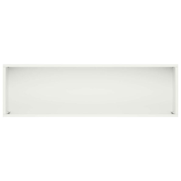 vidaXL Záhradný kvetináč Biela 100 x 30 x 49 cm Studený valcovaný oceľ – Obrázok 5