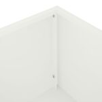 vidaXL Záhradný kvetináč Biela 100 x 30 x 49 cm Studený valcovaný oceľ – Obrázok 6