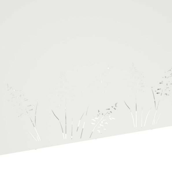 vidaXL Záhradný kvetináč Biela 100 x 30 x 49 cm Studený valcovaný oceľ – Obrázok 7
