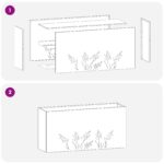 vidaXL Záhradný kvetináč Biela 100 x 30 x 49 cm Studený valcovaný oceľ – Obrázok 9