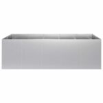 vidaXL Záhradný kvetináč Strieborná 200 x 80 x 60 cm Pozinkovaná oceľ – Obrázok 3