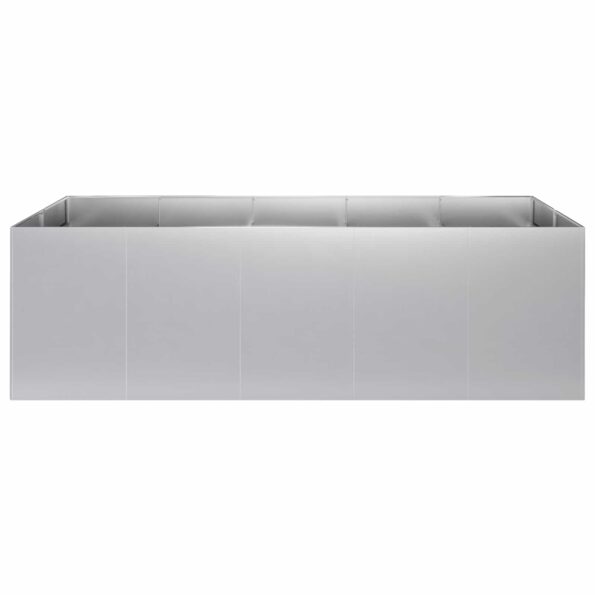 vidaXL Záhradný kvetináč Strieborná 200 x 80 x 60 cm Pozinkovaná oceľ – Obrázok 3