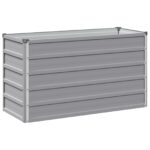 vidaXL Vyvýšený záhon Sivá 100 x 40 x 55 cm studené valcovaná oceľ – Obrázok 2
