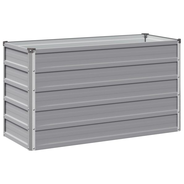 vidaXL Vyvýšený záhon Sivá 100 x 40 x 55 cm studené valcovaná oceľ – Obrázok 2