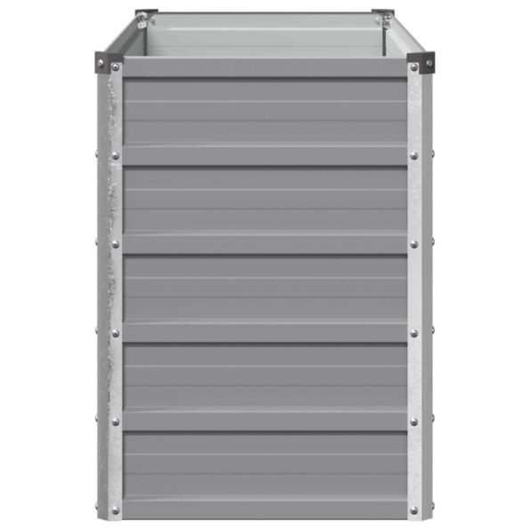 vidaXL Vyvýšený záhon Sivá 100 x 40 x 55 cm studené valcovaná oceľ – Obrázok 4