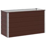 vidaXL Vyvýšený záhon Hnedá 100 x 40 x 55 cm studené valcovaná oceľ – Obrázok 2