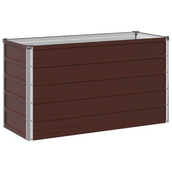 vidaXL Vyvýšený záhon Hnedá 100 x 40 x 55 cm studené valcovaná oceľ – Obrázok 2