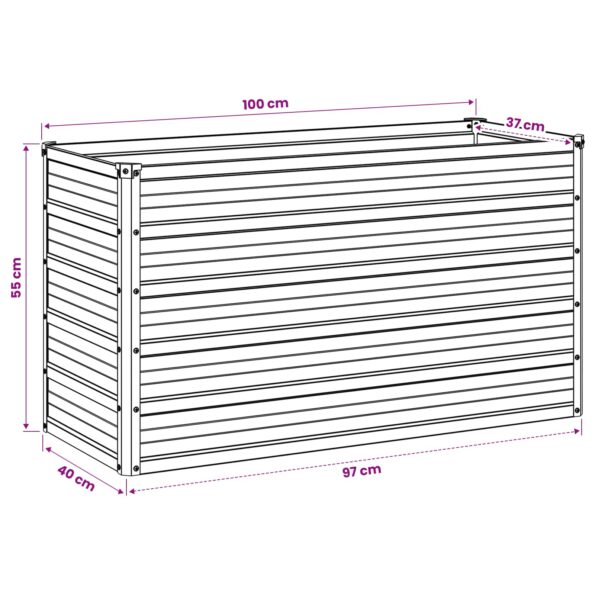 vidaXL Vyvýšený záhon Antracitová 100 x 40 x 55 cm – Obrázok 9