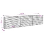 vidaXL Vyvýšený záhon Prírodná 240 x 40 x 55 cm studené valcovaná oceľ – Obrázok 9