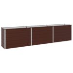 vidaXL Vyvýšený záhon Hnedá 240 x 40 x 55 cm studené valcovaná oceľ – Obrázok 2