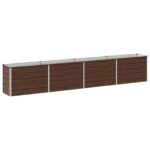 vidaXL Vyvýšený záhon Čierna 320 x 40 x 55 cm studené valcovaná oceľ – Obrázok 2
