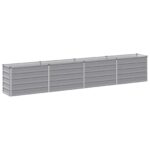 vidaXL Vyvýšený záhon Sivá 320 x 40 x 55 cm studené valcovaná oceľ – Obrázok 2