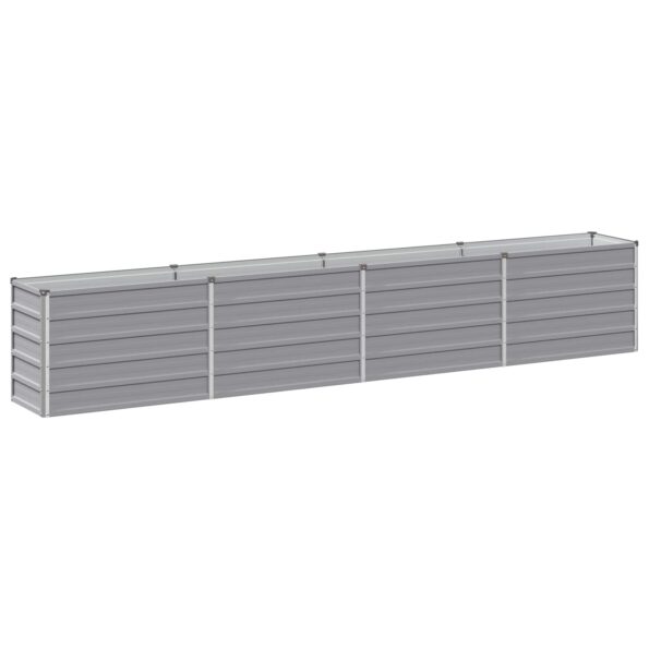 vidaXL Vyvýšený záhon Sivá 320 x 40 x 55 cm studené valcovaná oceľ – Obrázok 2