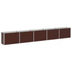 vidaXL Vyvýšený záhon Hnedá 400 x 40 x 55 cm studené valcovaná oceľ – Obrázok 2