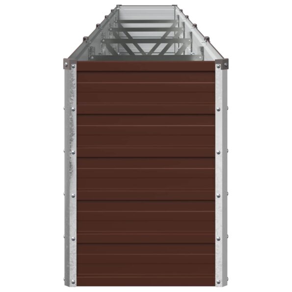 vidaXL Vyvýšený záhon Hnedá 400 x 40 x 55 cm studené valcovaná oceľ – Obrázok 4