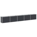 vidaXL Vyvýšený záhon Antracitová 400 x 40 x 55 cm – Obrázok 2