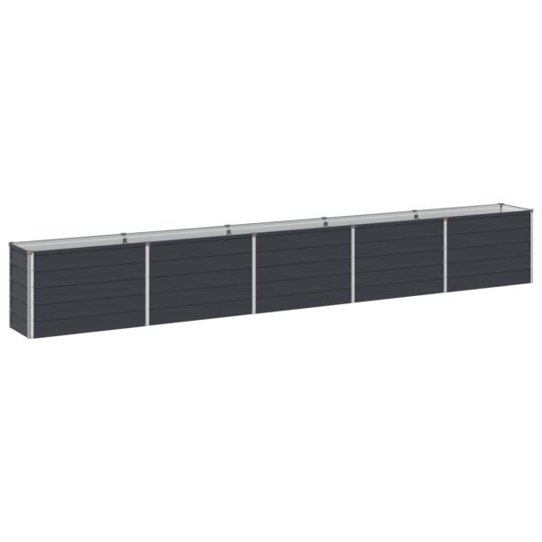 vidaXL Vyvýšený záhon Antracitová 400 x 40 x 55 cm – Obrázok 2
