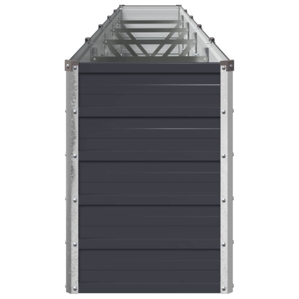 vidaXL Vyvýšený záhon Antracitová 400 x 40 x 55 cm – Obrázok 4