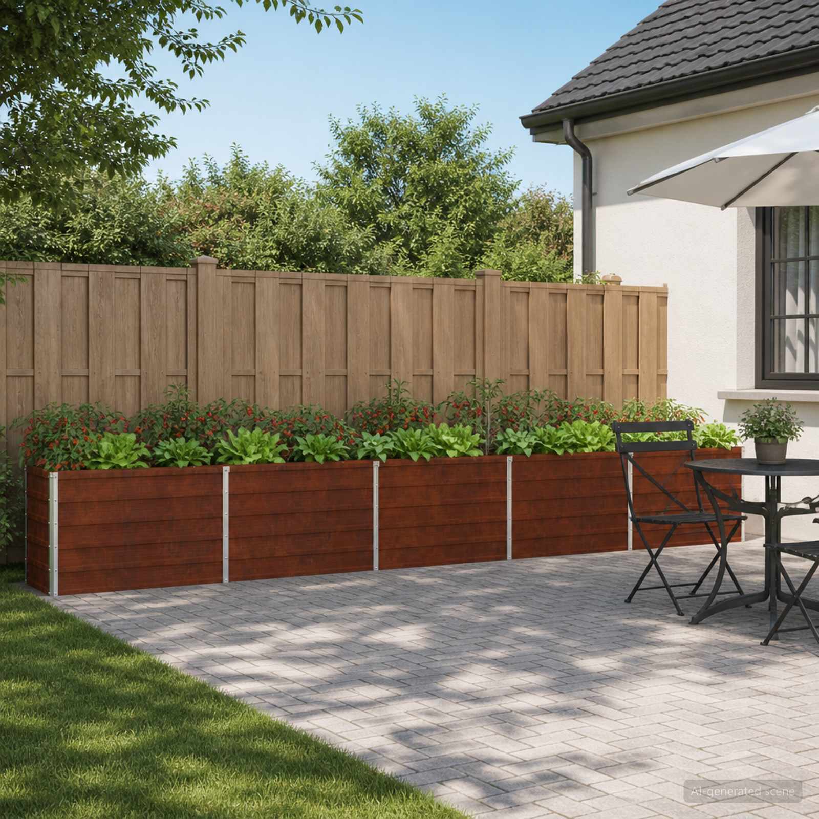 8006281_1.jpg vidaXL Vyvýšený záhon Hrdzavý 400 x 40 x 55 cm corton – Obrázok 1