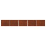 vidaXL Vyvýšený záhon Hrdzavý 400 x 40 x 55 cm corton – Obrázok 4