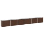 vidaXL Vyvýšený záhon Čierna 480 x 40 x 55 cm studené valcovaná oceľ – Obrázok 2