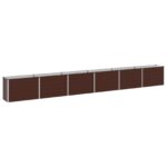 vidaXL Vyvýšený záhon Hnedá 480 x 40 x 55 cm studené valcovaná oceľ – Obrázok 2
