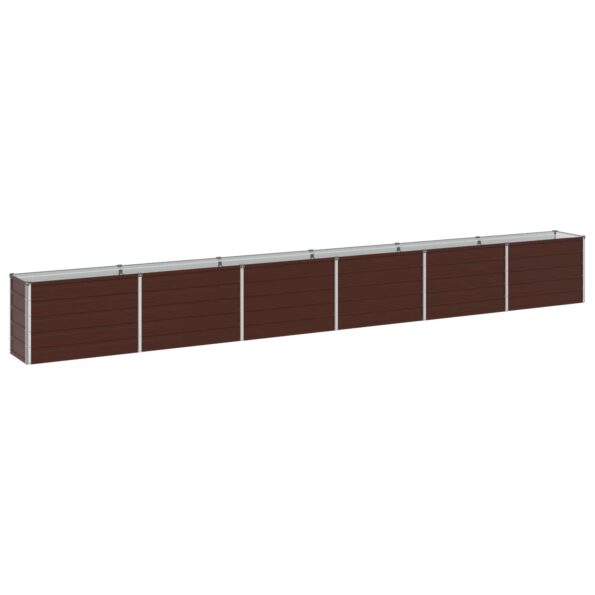 vidaXL Vyvýšený záhon Hnedá 480 x 40 x 55 cm studené valcovaná oceľ – Obrázok 2