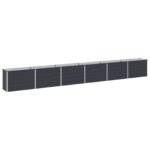 vidaXL Vyvýšený záhon Antracitová 480 x 40 x 55 cm – Obrázok 2