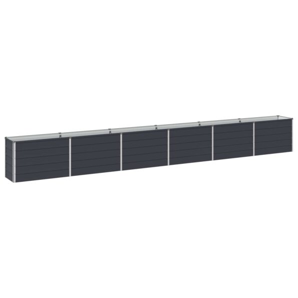 vidaXL Vyvýšený záhon Antracitová 480 x 40 x 55 cm – Obrázok 2