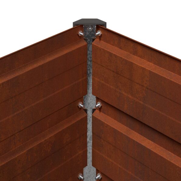 vidaXL Vyvýšený záhon Hrdzavý 480 x 40 x 55 cm corton – Obrázok 8