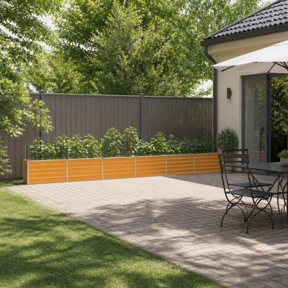 vidaXL Vyvýšený záhon Prírodná 600 x 40 x 55 cm studené valcovaná oceľ – Obrázok 9