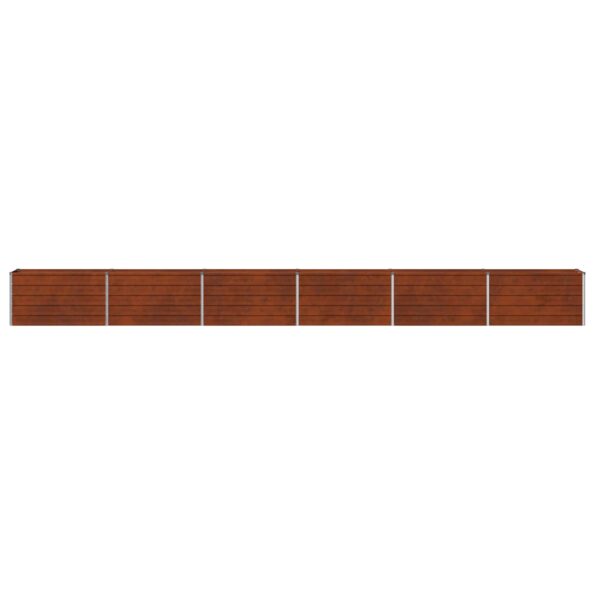 vidaXL Vyvýšený záhon Hrdzavý 600 x 40 x 55 cm corton – Obrázok 3