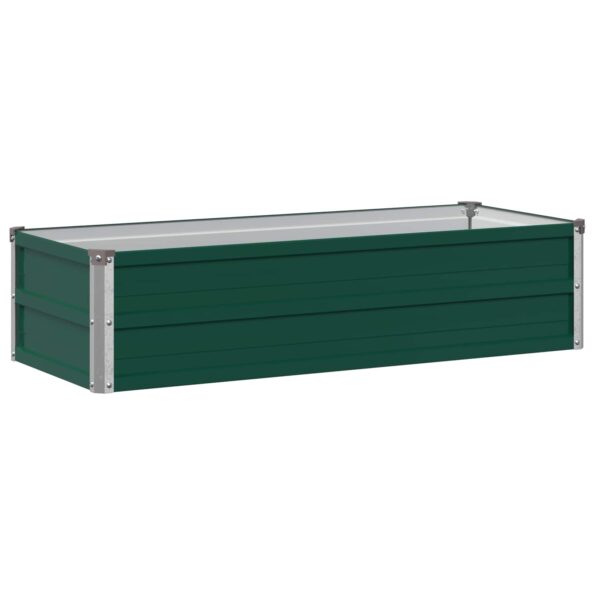 vidaXL Vyvýšený záhon Zelená 100 x 40 x 24 cm studené valcované oceľ – Obrázok 2
