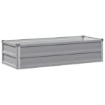 vidaXL Vyvýšený záhon Sivá 100 x 40 x 24 cm studené valcovaná oceľ – Obrázok 2