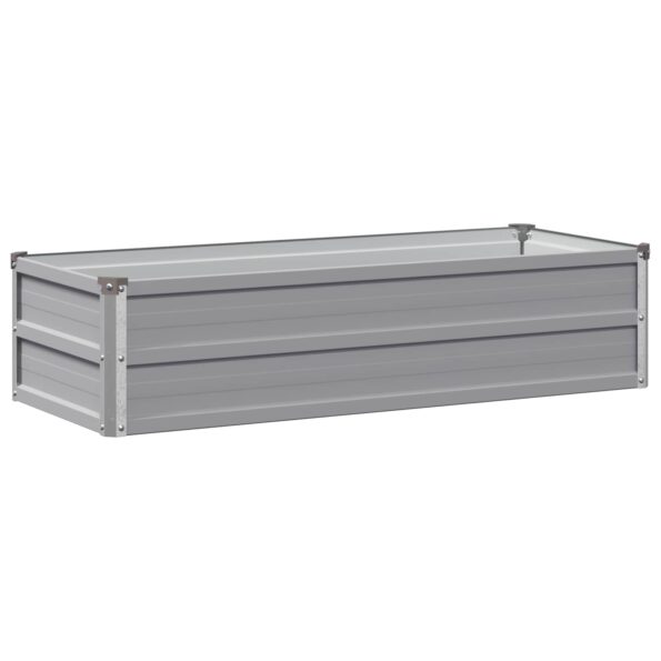 vidaXL Vyvýšený záhon Sivá 100 x 40 x 24 cm studené valcovaná oceľ – Obrázok 2