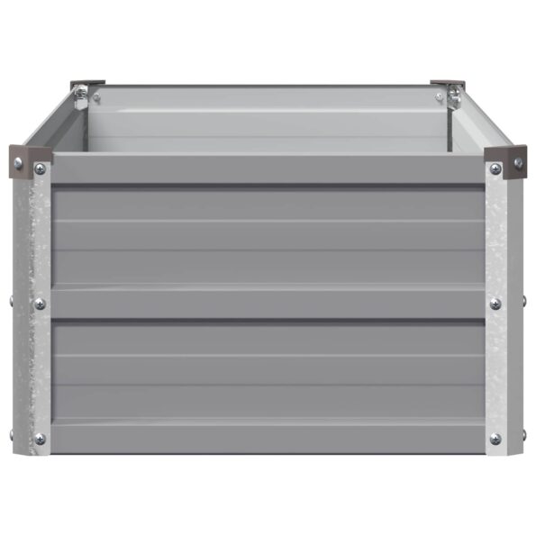 vidaXL Vyvýšený záhon Sivá 100 x 40 x 24 cm studené valcovaná oceľ – Obrázok 4
