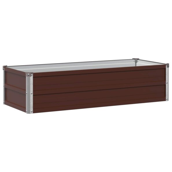 vidaXL Vyvýšený záhon Hnedá 100 x 40 x 24 cm studené valcovaná oceľ – Obrázok 2