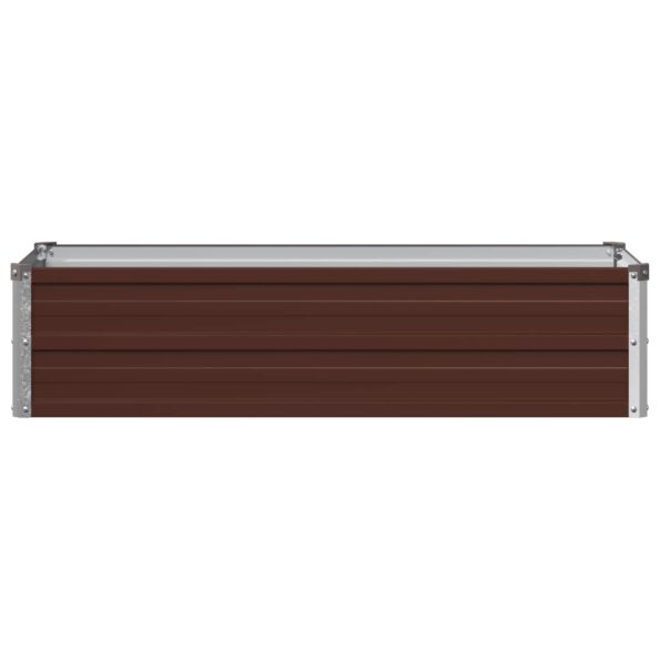 vidaXL Vyvýšený záhon Hnedá 100 x 40 x 24 cm studené valcovaná oceľ – Obrázok 3
