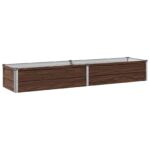 vidaXL Vyvýšený záhon Čierna 160 x 40 x 24 cm studené valcovaná oceľ – Obrázok 2