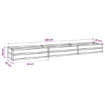 vidaXL Vyvýšený záhon Drevo hnedé 240 x 40 x 24 cm – Obrázok 9